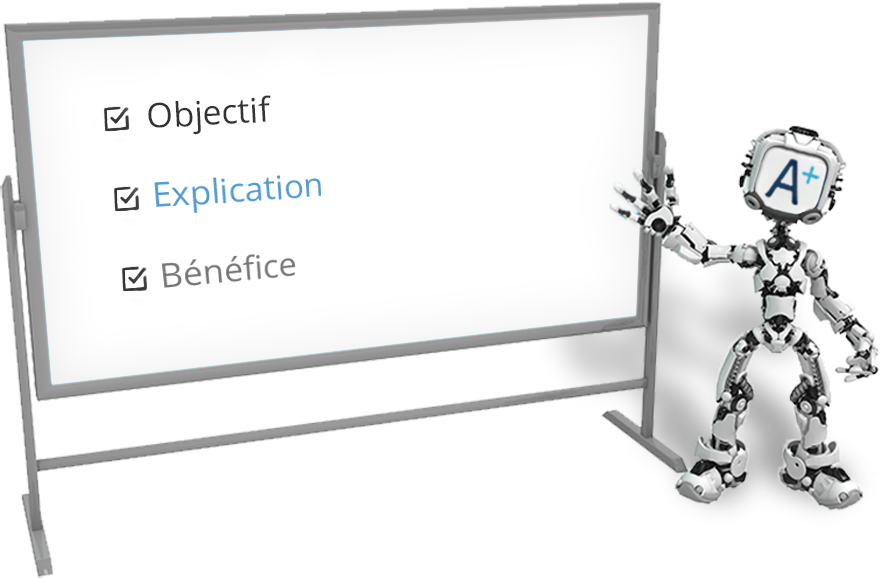 Tableau explicatif d'aide utilisateur